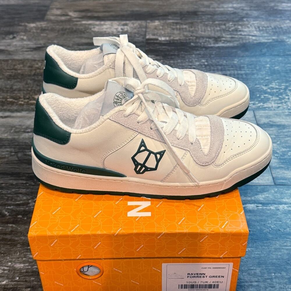 Naked Wolfe Ravenn‎ Forrest Green Leather Sneakers Womens Size 10 NIB - Picture 12 of 15